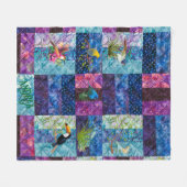 Bohemisches Vintag personalisieren Fleecedecke (Vorderseite (Horizontal))