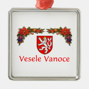 Bohemisches Weihnachten Silbernes Ornament