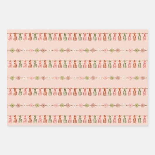 Bohemisches Weihnachtsfest Geschenkpapier Set (Vorderseite)