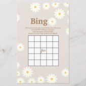 Bohemisches White Daisy Watercolor Bingo Game (Vorderseite)