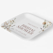 Bohemisches Wildblume Brautparty Pappteller (Gewinkelt)