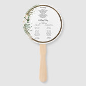 Bohemisches Wreath Wedding Fan Programm Fächer (Rückseite)