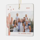 Bohemisches Wüstenkaktus-Foto Keramikornament (Links)