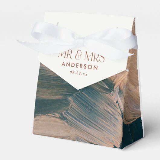 Bohenian boho aquamarine Rost Terrakotta Gastgesch Geschenkschachtel (Vorderseite)