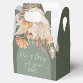 Bohenian boho Rost Salbei Grüne Hochzeit Haskew Geschenkschachtel (Geöffnet)