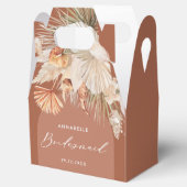 Bohenian boho Rost Terracotta Brautjungfrau Gefäll Geschenkschachtel (Geöffnet)