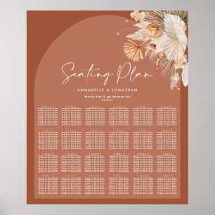 Bohenian Boho Rost Terracotta Hochzeitsplanung Poster