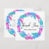 Bohenkranz, Eleganz lebhafter Farben Dankeskarte (Vorne/Hinten)