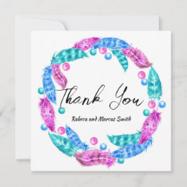 Bohenkranz, Eleganz lebhafter Farben Dankeskarte