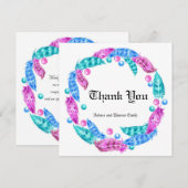 Bohenkranz, Eleganz lebhafter Farben Dankeskarte (Vorne/Hinten)