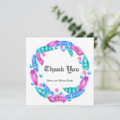 Bohenkranz, Eleganz lebhafter Farben Dankeskarte (Stehend Vorderseite)