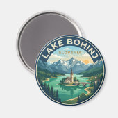 Bohiner See Slowenien Magnet (Vorderseite/Rückseite)
