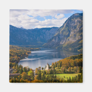 Bohinj-See in Slowenien im Herbst Magnet