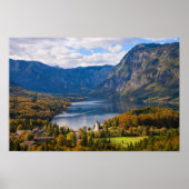 Bohinj-See in Slowenien im Herbst Poster (Vorne)