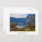 Bohinj-See in Slowenien im Herbst Postkarte (Vorne/Hinten)