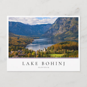 Bohinj-See in Slowenien im Herbst Postkarte