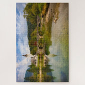 Bohinj-See mit Kirchenreflexion in Slowenien Puzzle (Vertikal)