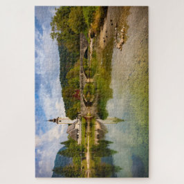 Bohinj-See mit Kirchenreflexion in Slowenien Puzzle