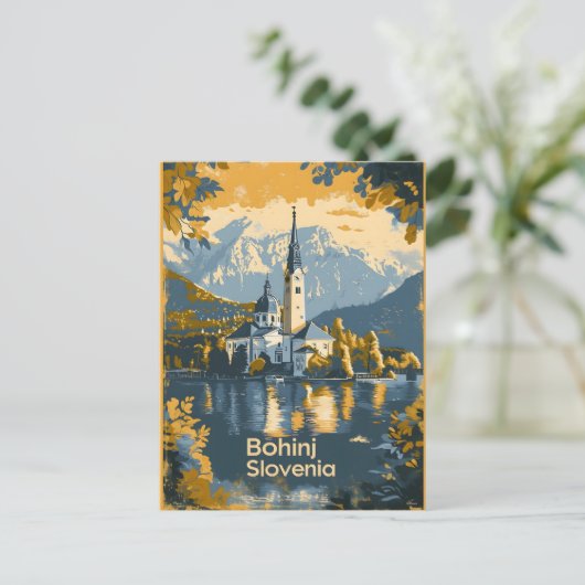 Bohinj Slowenien Postkarte (Stehend Vorderseite)