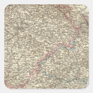 Böhmen, Mähren, Schlesien Österreichs 2 Quadratischer Aufkleber