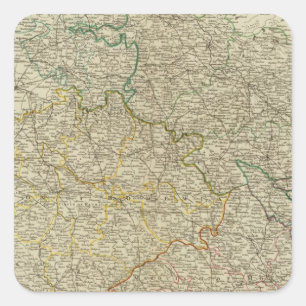 Böhmen, Schlesien, Moray, Lusatia Quadratischer Aufkleber