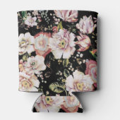 Böhmisch-Chic Rosa Blume dunkelblütig Dosenkühler (Rückseite)