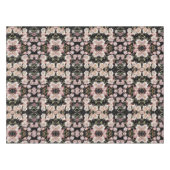 Böhmisch-Chic Rosa Blume dunkelblütig Tischdecke (Vorderseite (Horizontal))