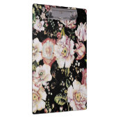 böhmisch-französisch-schicke schwarze Blüte Klemmbrett (Rechts)