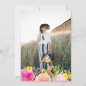 Böhmisch-gartenfarbene Blume Abschluss Einladung (Rückseite)