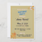 Böhmisch-Groovy Stil b-Tag Vintage Aussehen Einladung (Vorderseite)