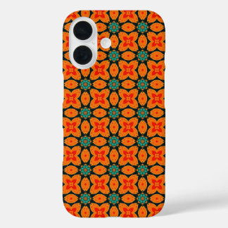 Böhmisch-Marokkanisches Geometrisches Blumenmuster iPhone 16 Hülle