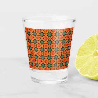 Böhmisch-Marokkanisches Geometrisches Blumenmuster Schnapsglas
