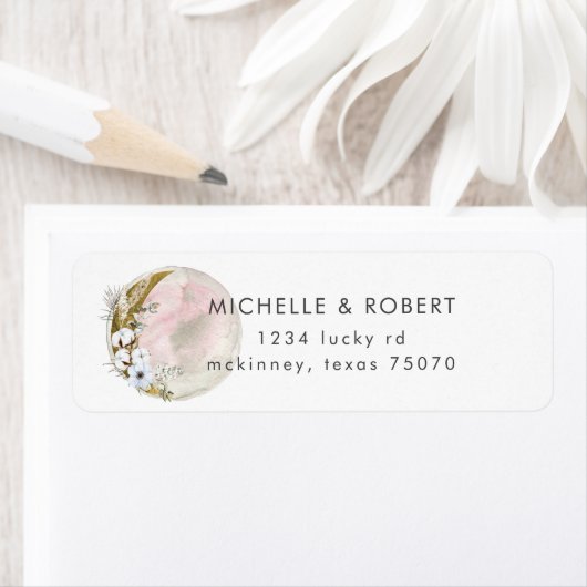 Böhmisch-rosa-Mond-Rücksendeadresse (Insitu)