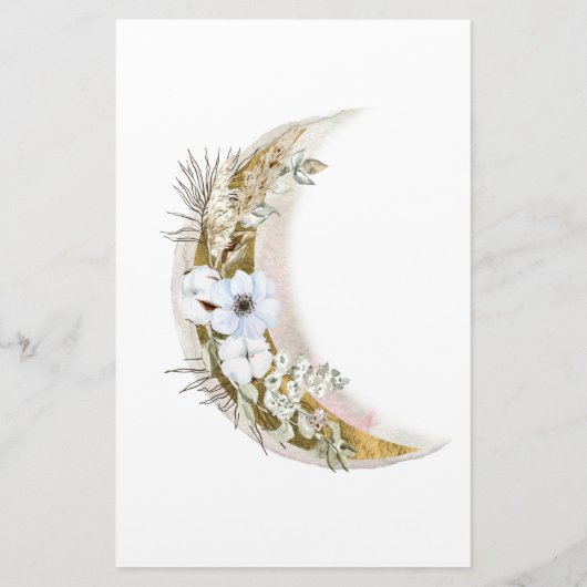 Böhmisch-rosa-Vollmondpapier Briefpapier (Rückseite)