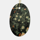 Böhmisch-Schwarze Wildblume Keramik Ornament (Links)