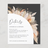 Böhmisch-Terracotta Pampas Gras Hochzeit fl Flyer (Hinten)