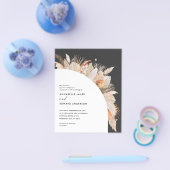 Böhmisch-Terracotta Pampas Gras Hochzeit fl Flyer (Einzeln)