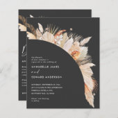 Böhmisch-Terrakotta Pampas Gras Hochzeit (Vorne/Hinten)