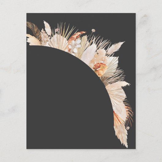 Böhmisch-Terrakotta Pampas Gras Hochzeit (Rückseite)