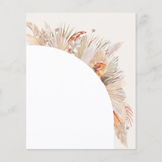 Böhmisch-Terrakotta Pampas Gras Hochzeit (Rückseite)