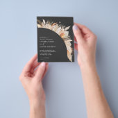 Böhmisch-Terrakotta Pampas Gras Hochzeit Flyer (Gruppe)