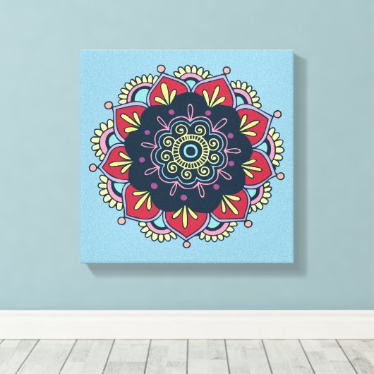 böhmische, blumengeschmückte Leinwand (Insitu (Holzboden))