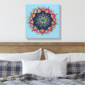 böhmische, blumengeschmückte Leinwand (Insitu (Schlafzimmer))