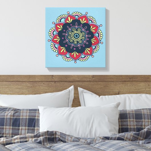 böhmische, blumengeschmückte Leinwand (Insitu (Schlafzimmer))