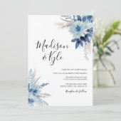 Böhmische Blütenhochzeit Einladung (Stehend Vorderseite)