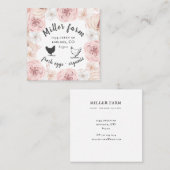 böhmische, florale und elegante Visitenkarte des B (Vorne/Hinten)