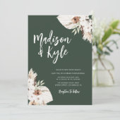 Böhmische Hochzeit im Herbst Pampas Einladung (Stehend Vorderseite)