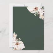 Böhmische Hochzeit im Herbst Pampas Einladung (Rückseite)