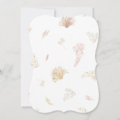 Böhmische Hochzeit mit tropischem Laub Einladung (Rückseite)