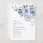 böhmische Hochzeitsfeier mit blühenden Blumen Einladung (Vorderseite)